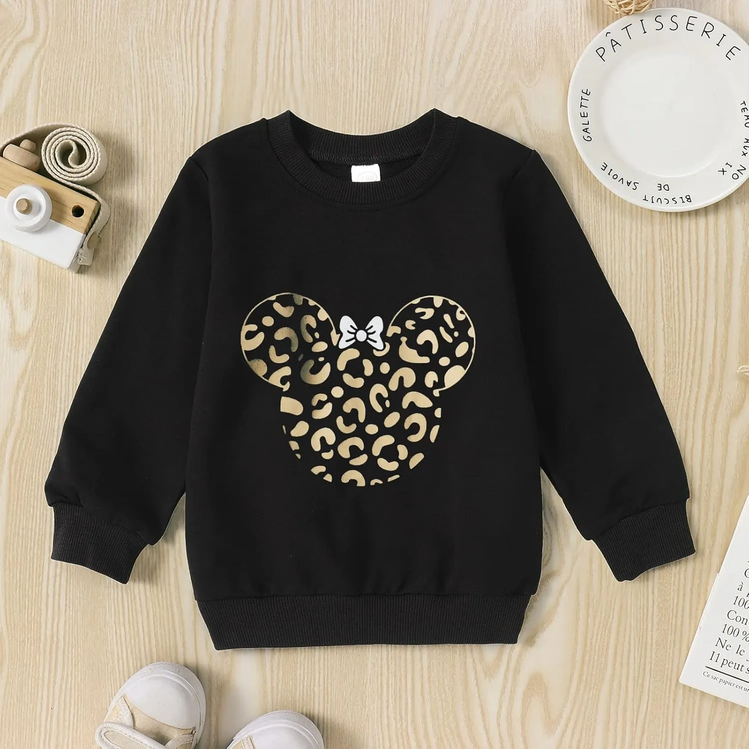 Toddler Baby Girl Leopard Fall Clothes Long Sleeve Pullover Crew Neck Top Sweatshirt Pants Casual Winter Outfits