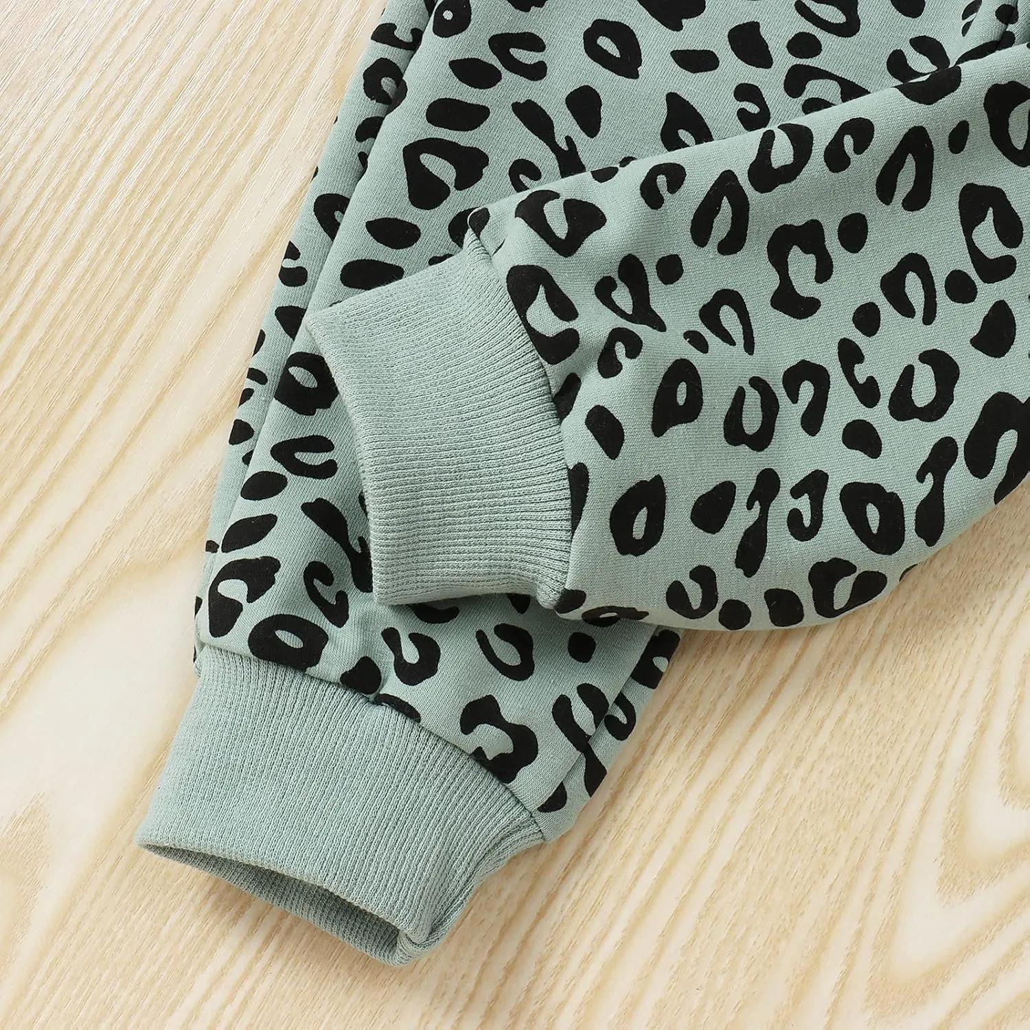 Toddler Baby Girl Leopard Fall Clothes Long Sleeve Pullover Crew Neck Top Sweatshirt Pants Casual Winter Outfits