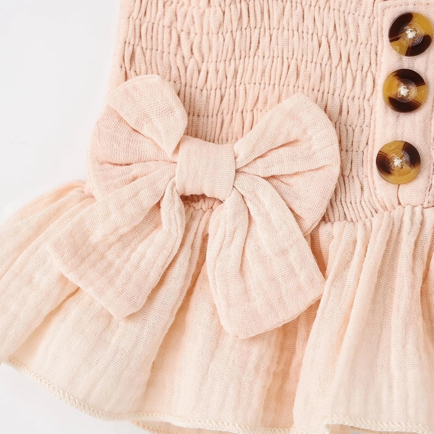 Toddler Baby Girl Clothes Summer Outfits Cute Bow Button Ruffle Camisole Pants Set 9-36 Months