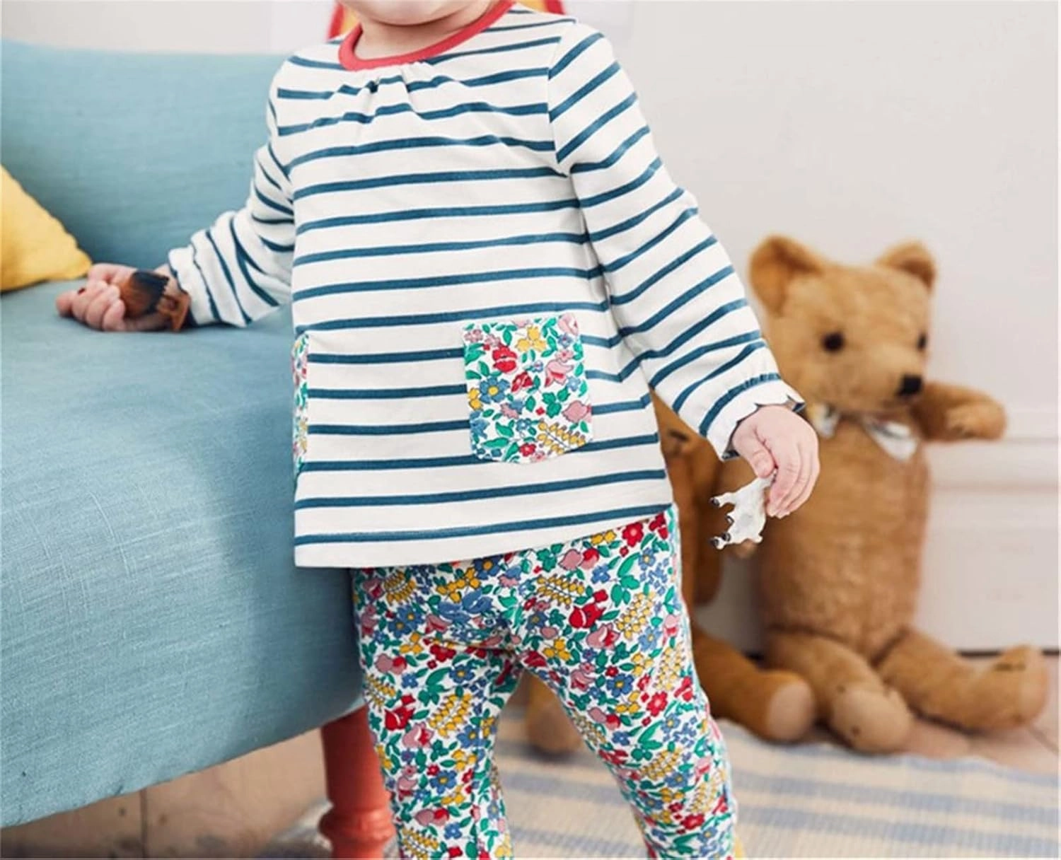 Toddler Baby Girls Clothing Set Cute Print Long Sleeve T Shirt and Pants 2pcs Outfits