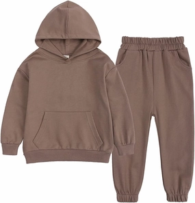 Toddler Boy Clothes Boys Fall Winter Outfit Long Sleeve Solid Hoodie Sweatshirts Sweatpant 2Pcs Baby Clothing Set