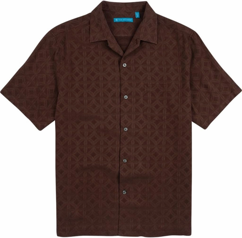 Tori Richard Men's Short Sleeve Breeze Block Silk Blend Shirt