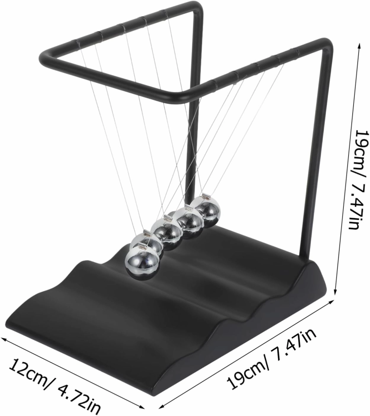 Toyvian Newton Pendulum Beads Desk Decor Science Ornament for Physics Enthusiasts Table Decoration Present for Students Science Lovers