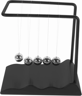 Toyvian Newton Pendulum Beads Desk Decor Science Ornament for Physics Enthusiasts Table Decoration Present for Students Science Lovers
