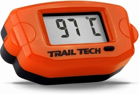 Trail Tech 743-EF6 Orange TTO Digital Temperature Gauge 10mm Radiator Fin Sensor