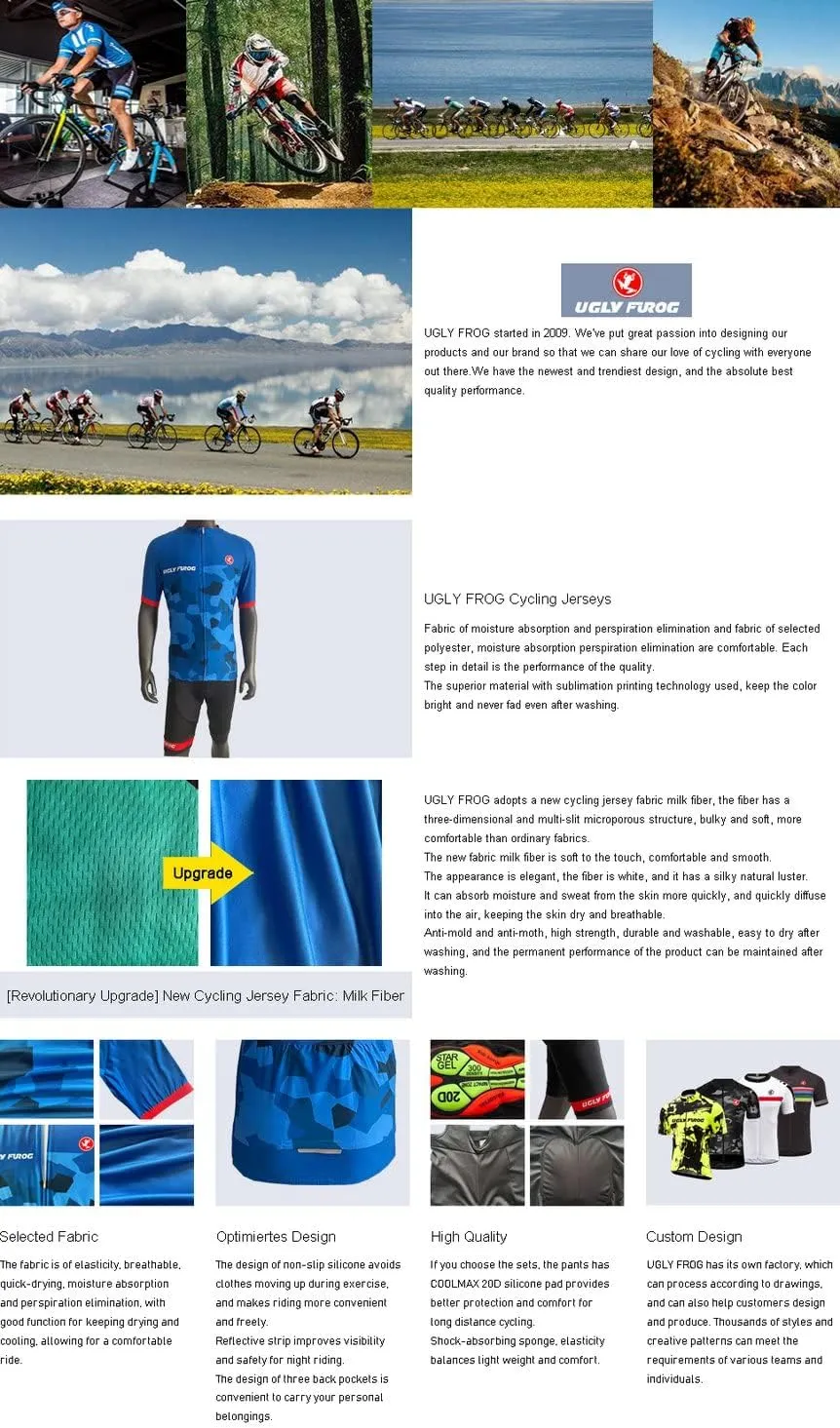 UGLY FROG Sleeveless Cycle Tops Vest, Mountain Bike/Shirt, Reflective Biking Bicycle Clothes, Great Cyclist Equipments
