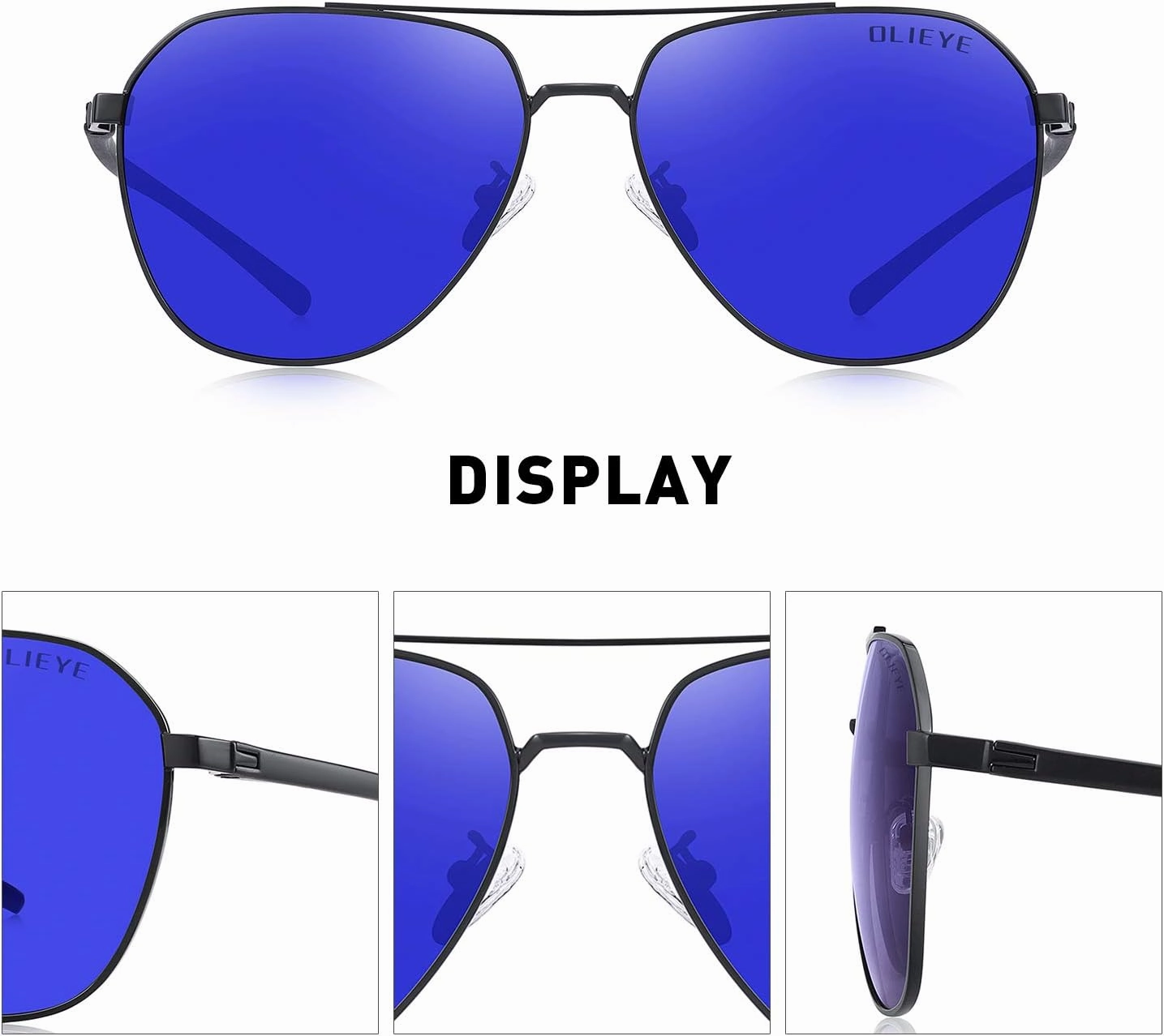Unisex Polarized Sunglasses for Men - Women Driving Sunglasses Lightweight Metal Frame Classic Retro Designer Style