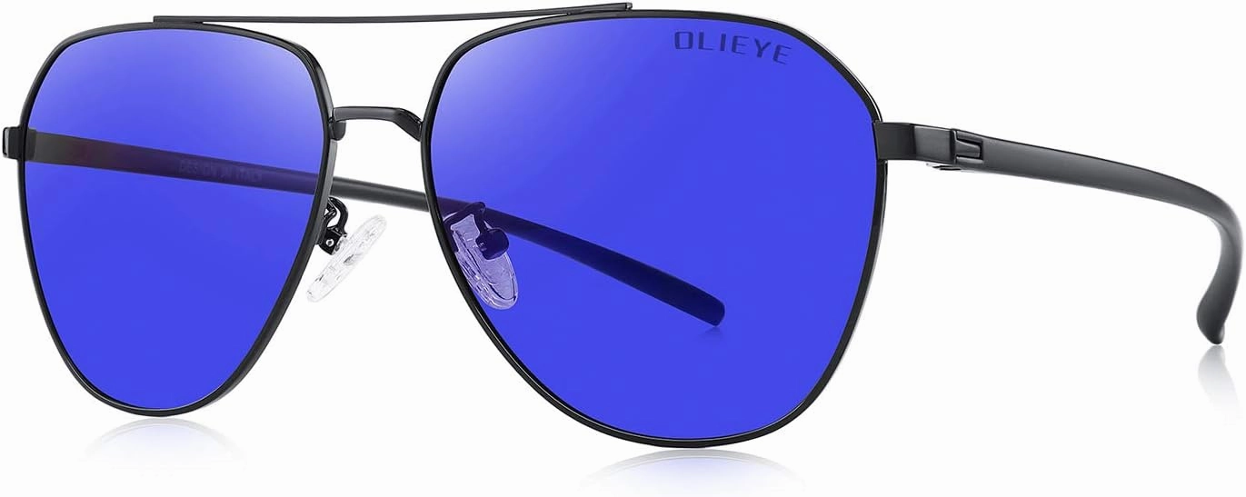 Unisex Polarized Sunglasses for Men - Women Driving Sunglasses Lightweight Metal Frame Classic Retro Designer Style