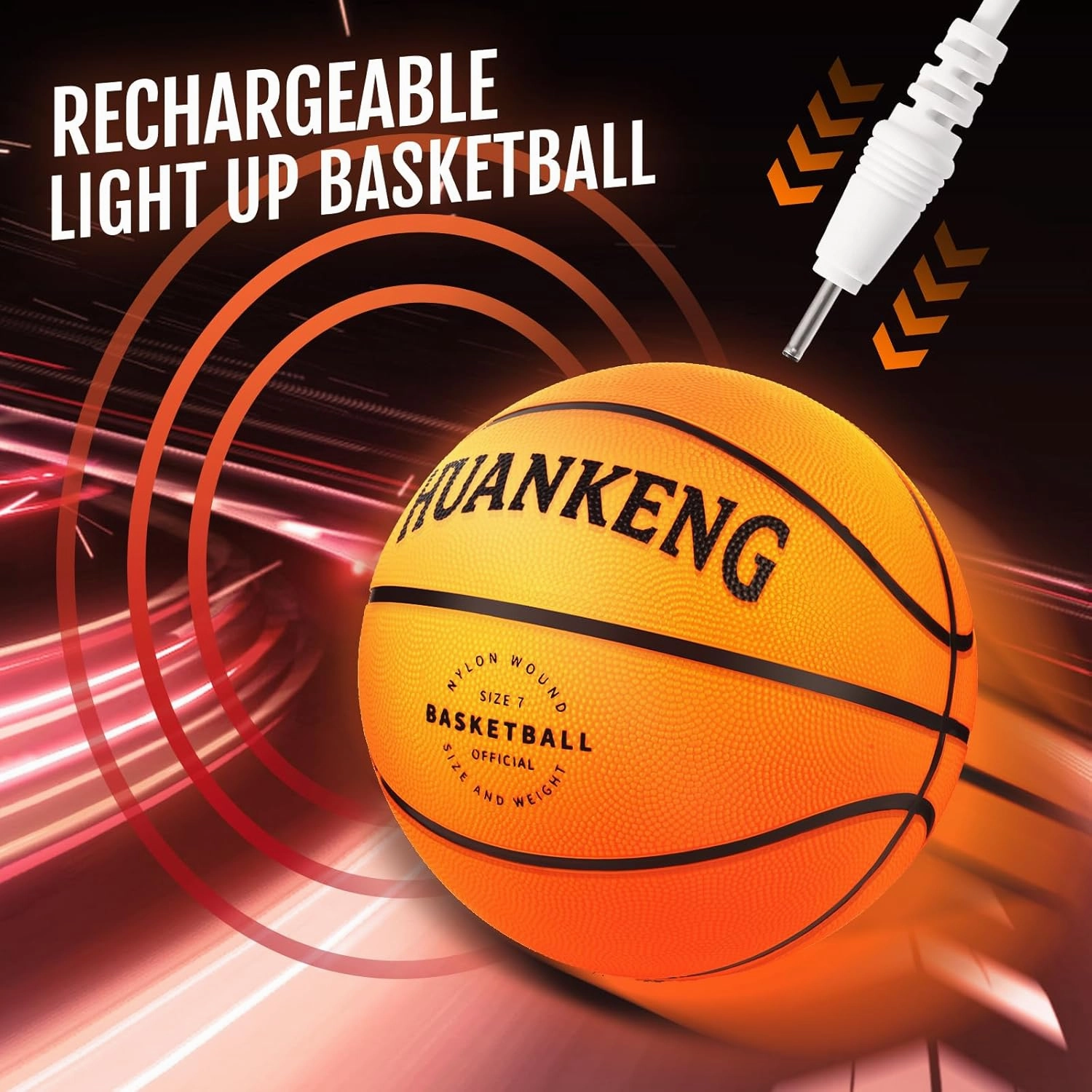 Upgrade Rechargeable Glow in The Dark Ball Toys Birthday Gifts for 6 7 8 9 10 11 12 13 14 15 Year Old Boys, Sports and Outdoors Light Up Ball Games for Teen, Kids Boys Toy Stuff Ages 6-15