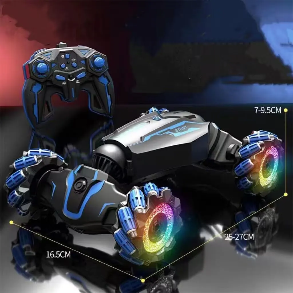 Upgraded Hand Gesture Sensing RC Stunt Car with Lights Music, Spray Fog Steam Gesture RC Car Remote Controll Transformed Vehicle 360° Spins All Terrains Monster Truck for Boys Kids