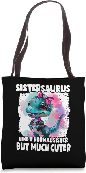 Velociraptor T for Girls, Rockabilly Dino Sleep Outfit Dino Tote Bag
