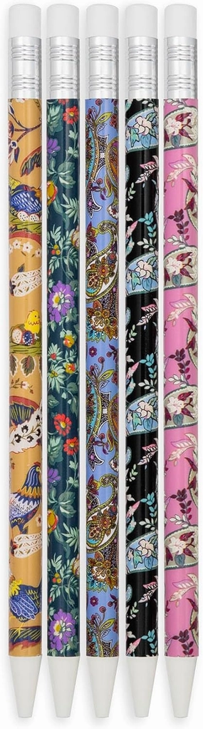 Vera Bradley Mechanical Pencil Set of 5, Pencils Take 0.7mm Lead (Fall 23 Medley)