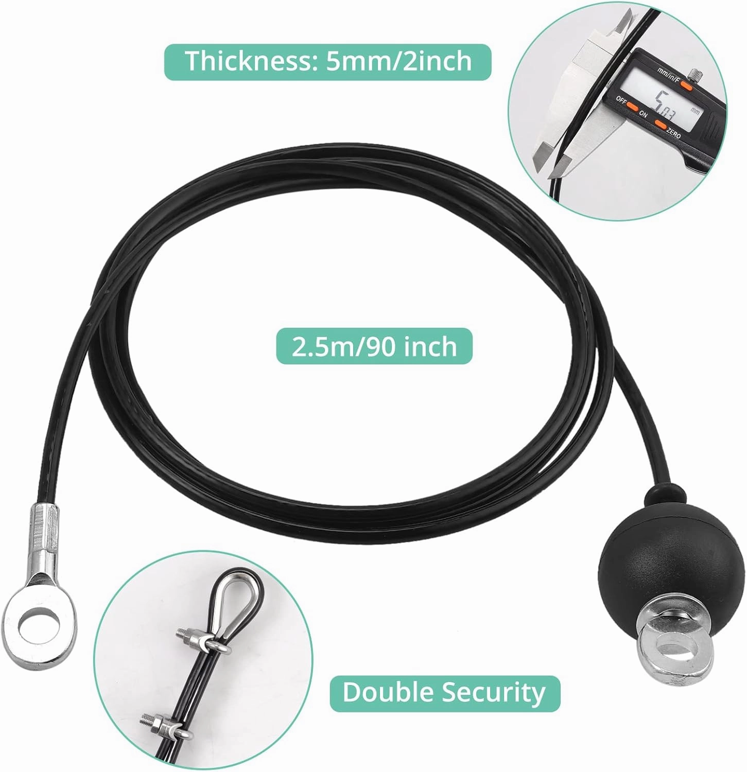 VINTEAM Pulley System, Pulley Cable Machine DIY Workout Accessories with Tricep Rope, LAT Pull Down Bar, Gym Cable for Triceps Extensions, Biceps Curl, Forearm