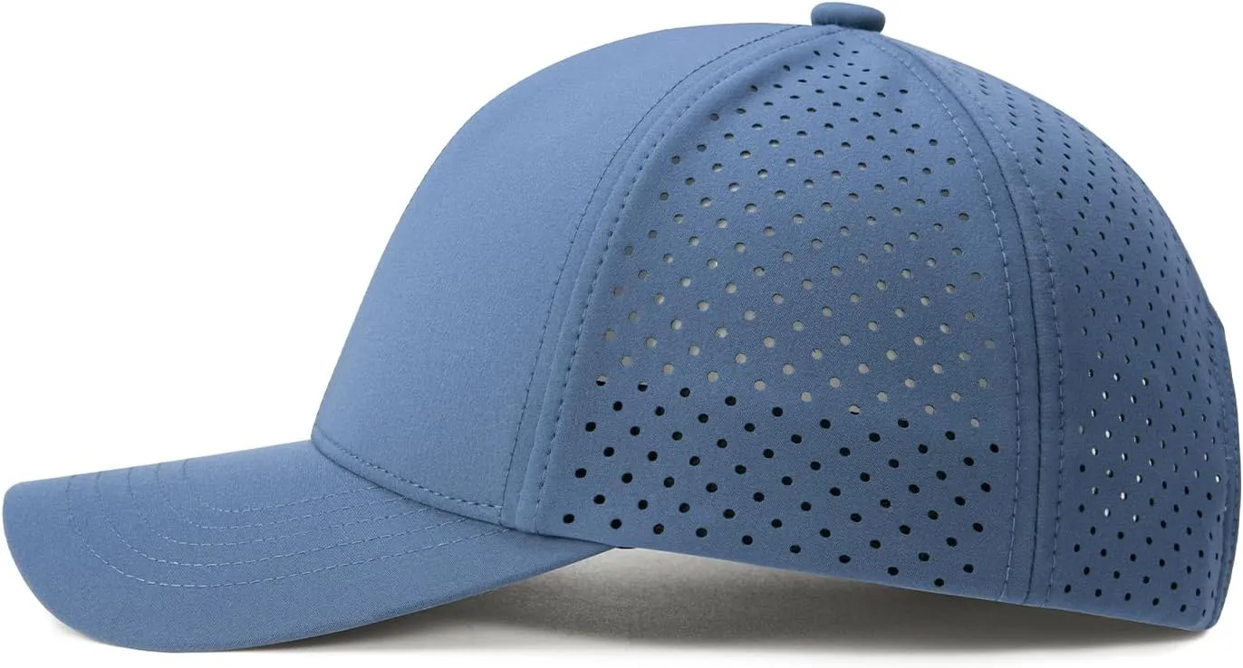 VOBOOM Men Quick Dry Baseball Cap Laser Cut Mesh Ball Curved Brim Snapback Hat
