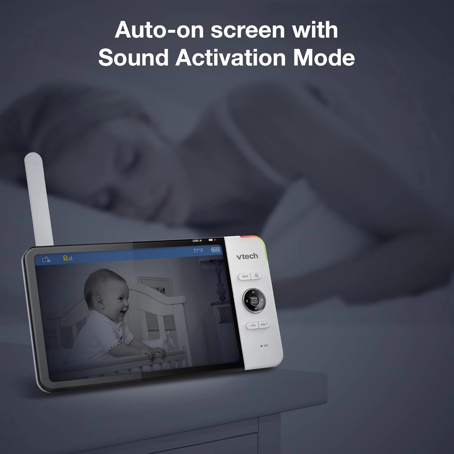 VTech VM919-2HD Baby Monitor, 7" 720p Screen, 2 Cameras, 360 Panoramic Viewing, 110 Wide-Angle View, Night Vision, Up to 1000ft Range, Secured Transmission No WiFi
