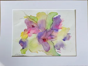 Watercolor floral abstraction #1