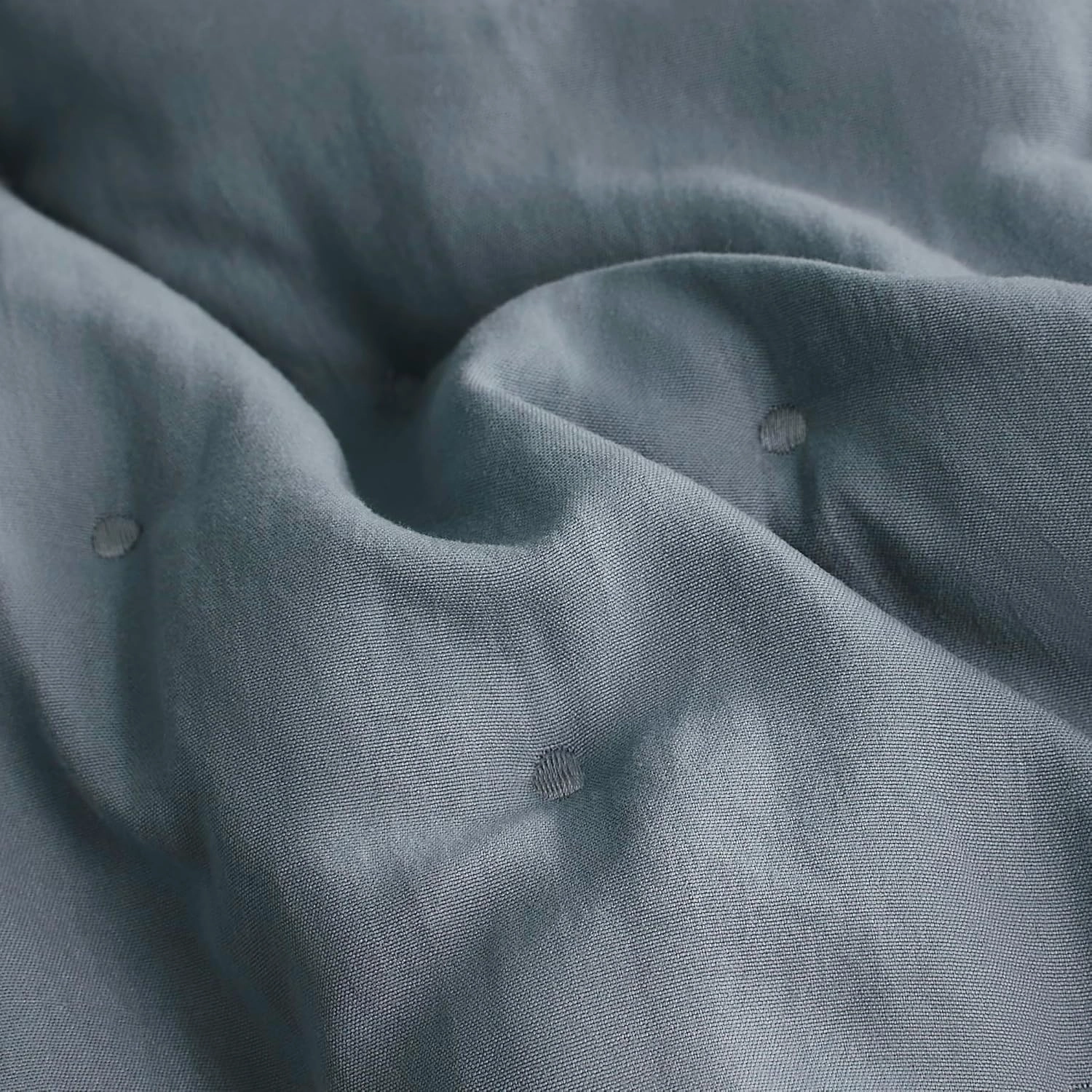 WDCOZY Blue Cloud Quilt King Size Bedding Set with Pillow Sham, Puffy Cozy Lightweight Bedspread Coverlet, Soft Cute Bed Cover for All Season - 3 Pieces, 104x90 inches