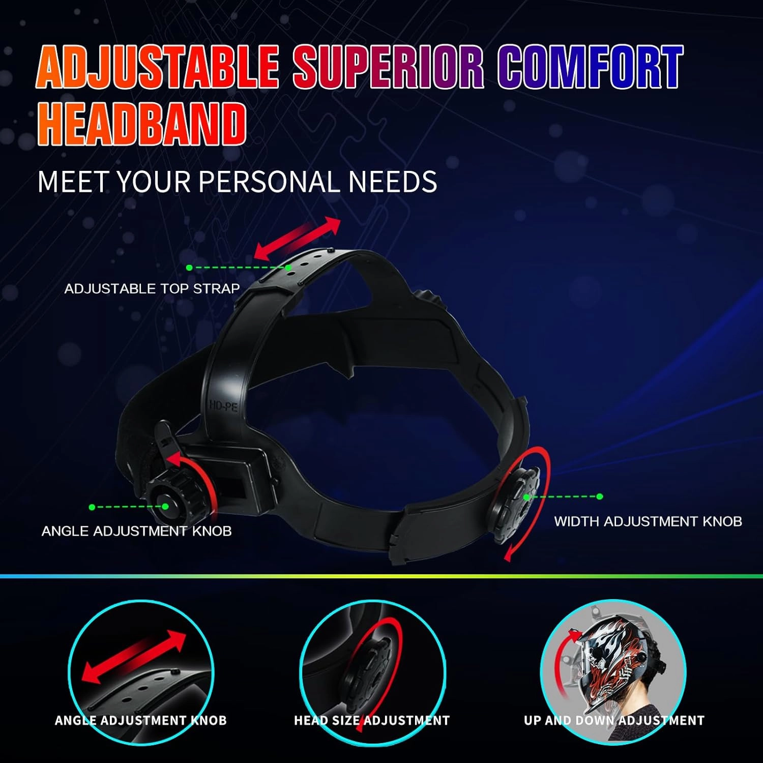 Welding Helmet Auto Darkening Welding Hood Solar Powered True Color Welding Mask 2 Arc Sensor Wide Shade 9-13 Flaming Skull Welder Helmet with Grinding Cut for MIG TIG ARC