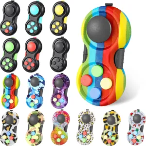 WILLBOND 15 Pcs Pad Portable Controller Classic Retro Game Controller Toy Handheld Toy with 8 Functions Game Pad for Teens Relieve Stress Anxiety(Cool)