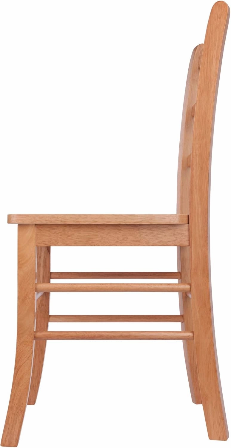 Winsome Wood Ladder Back Chair, Light Oak, 2 Pieces (34232), FURNITURE