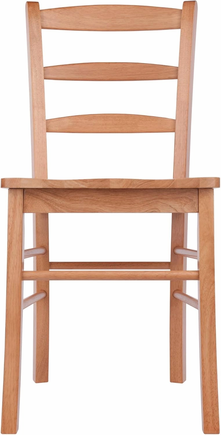 Winsome Wood Ladder Back Chair, Light Oak, 2 Pieces (34232), FURNITURE