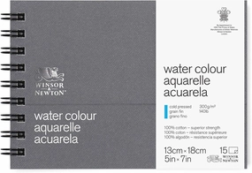 Winsor & Newton Professional Watercolor Paper Journal, Cold Pressed 140lb, 5x7, White