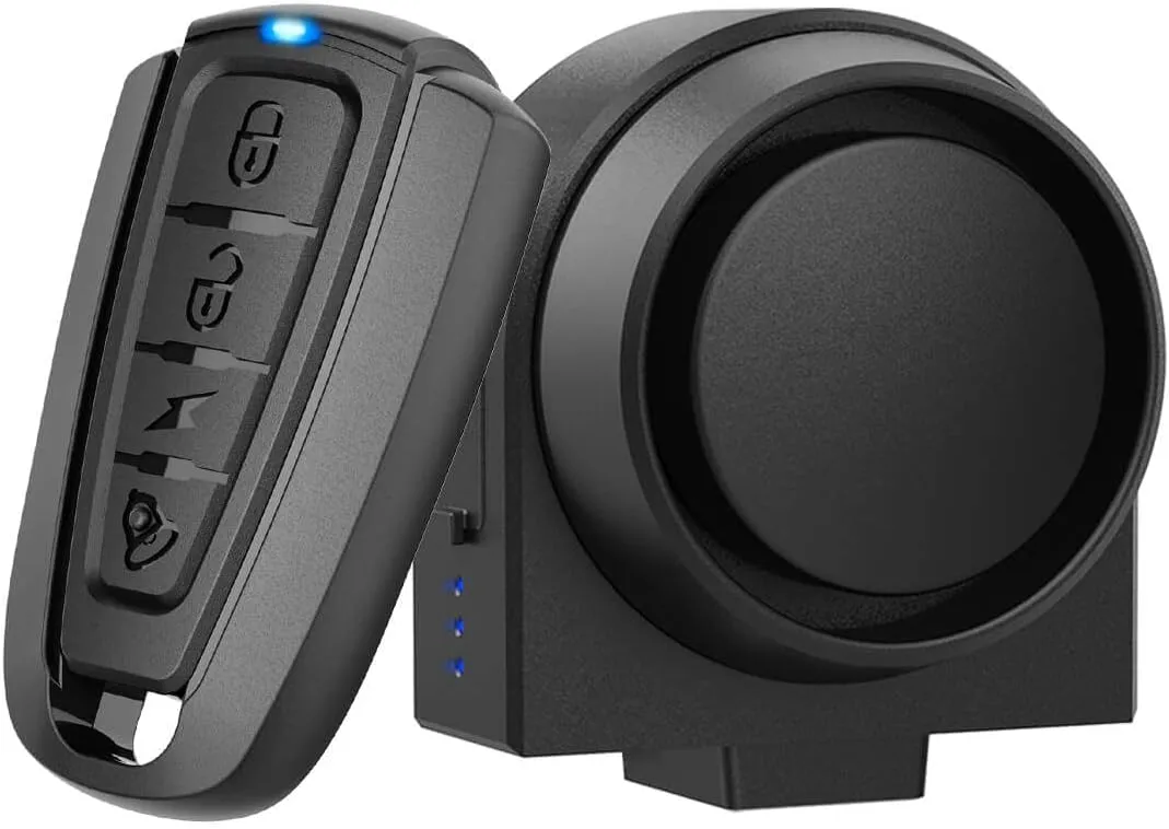 Wireless Remote Bike Alarm: 115dB Super Loud Bicycle Vibration Motion Sensor Siren Anti Theft Security System Motorcycle Alarm Waterproof USB-C Rechargeable Multipurpose Vehicle Alert Device