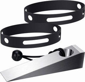 Woanger 3 Pieces Firefighter Helmet Band Strap Aluminum Firefighter Wedge Set 2 Pieces Fire Rubber Helmet Band with Aluminum Wedge Set Tools for Accessories