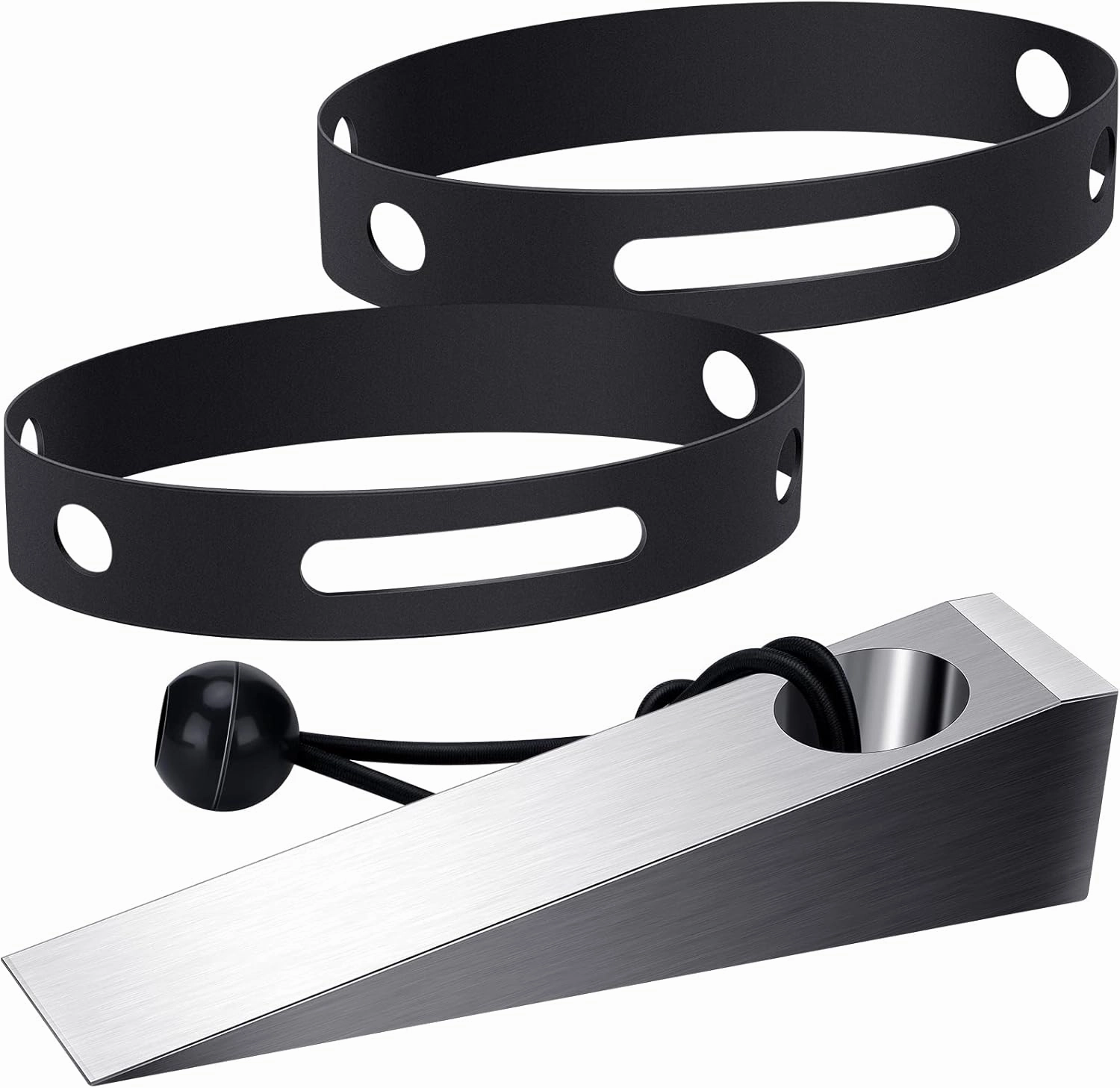 Woanger 3 Pieces Firefighter Helmet Band Strap Aluminum Firefighter Wedge Set 2 Pieces Fire Rubber Helmet Band with Aluminum Wedge Set Tools for Accessories