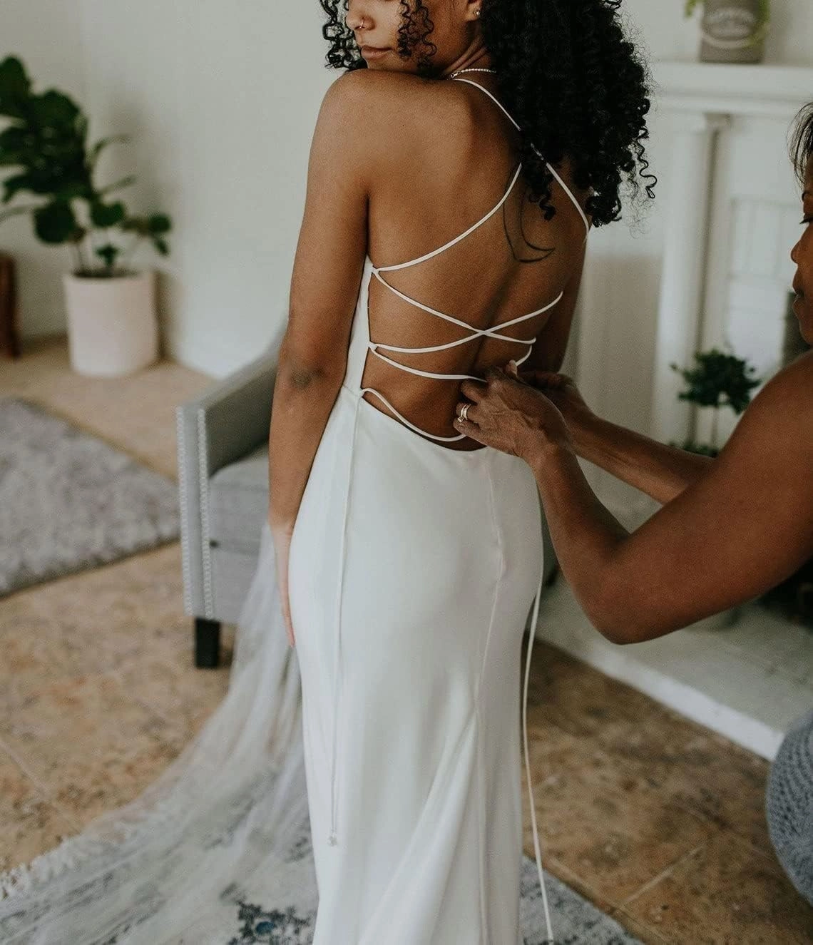 Women's Elegant Beach Wedding Dresses for Bride 2025 Lace Bohemian Wedding Dresses Long Satin Bridal Gowns