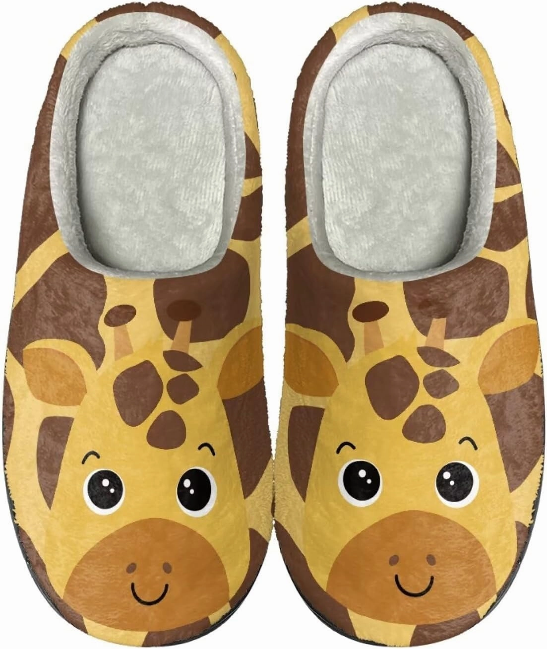 Women's Winter Home Slippers with Cute Cartoon Giraffe Design, Comfortable Indoor or Outdoor Kitchen Bedroom Shoes
