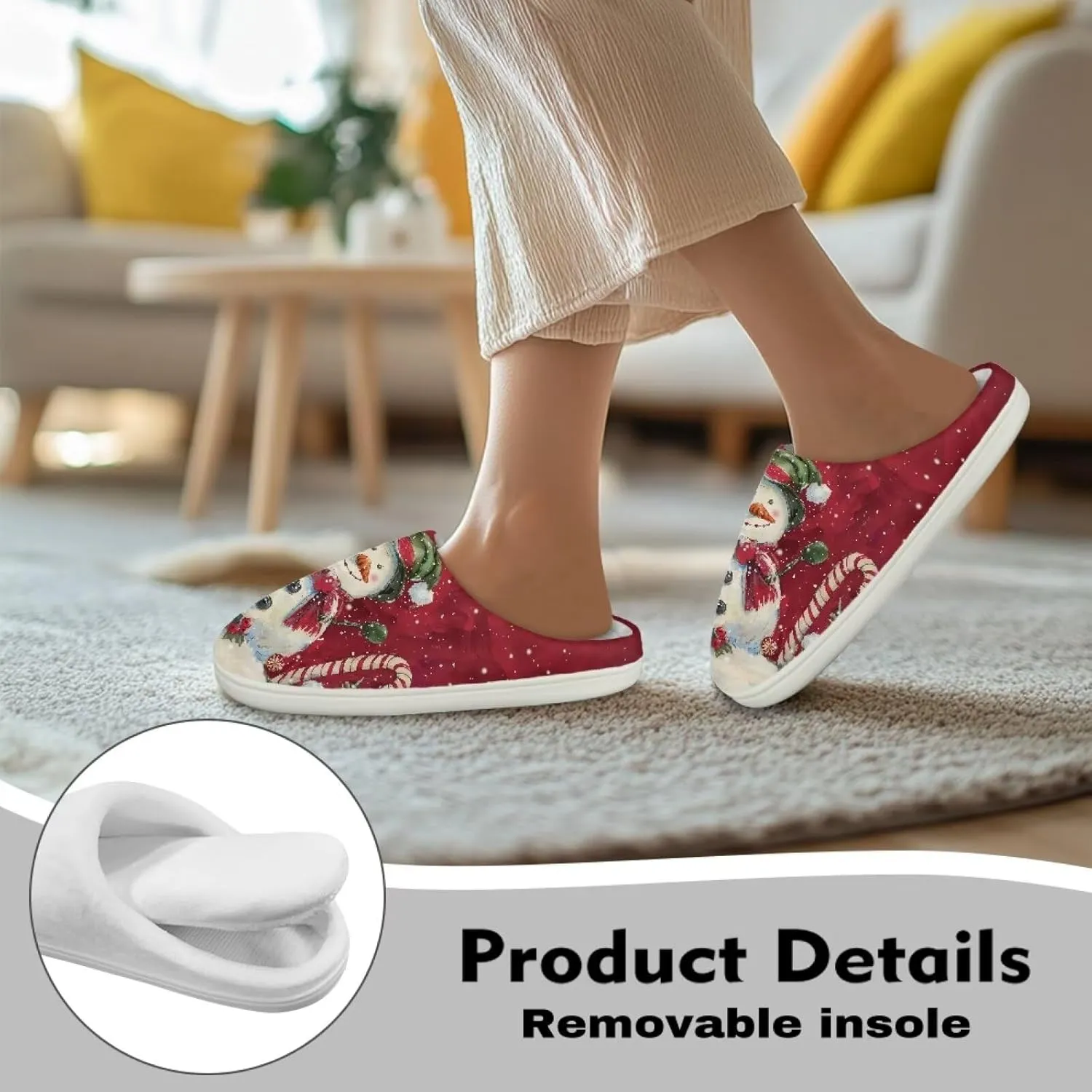 Women's Winter Home Slippers with Cute Cartoon Giraffe Design, Comfortable Indoor or Outdoor Kitchen Bedroom Shoes