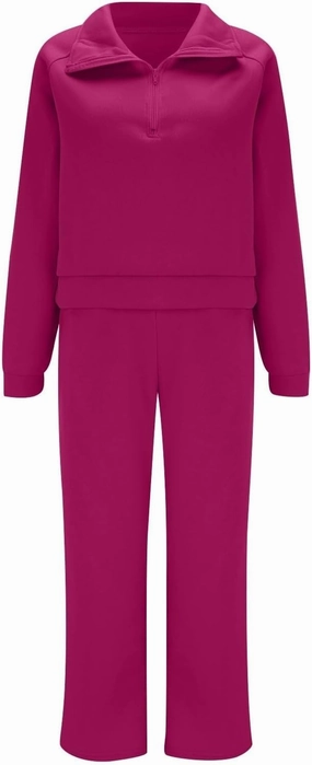 Womens 2 Piece Outfits Daily Solid Color Pants Spring and Autumn Set Lounge Fall Slim and Thin Sweatpants