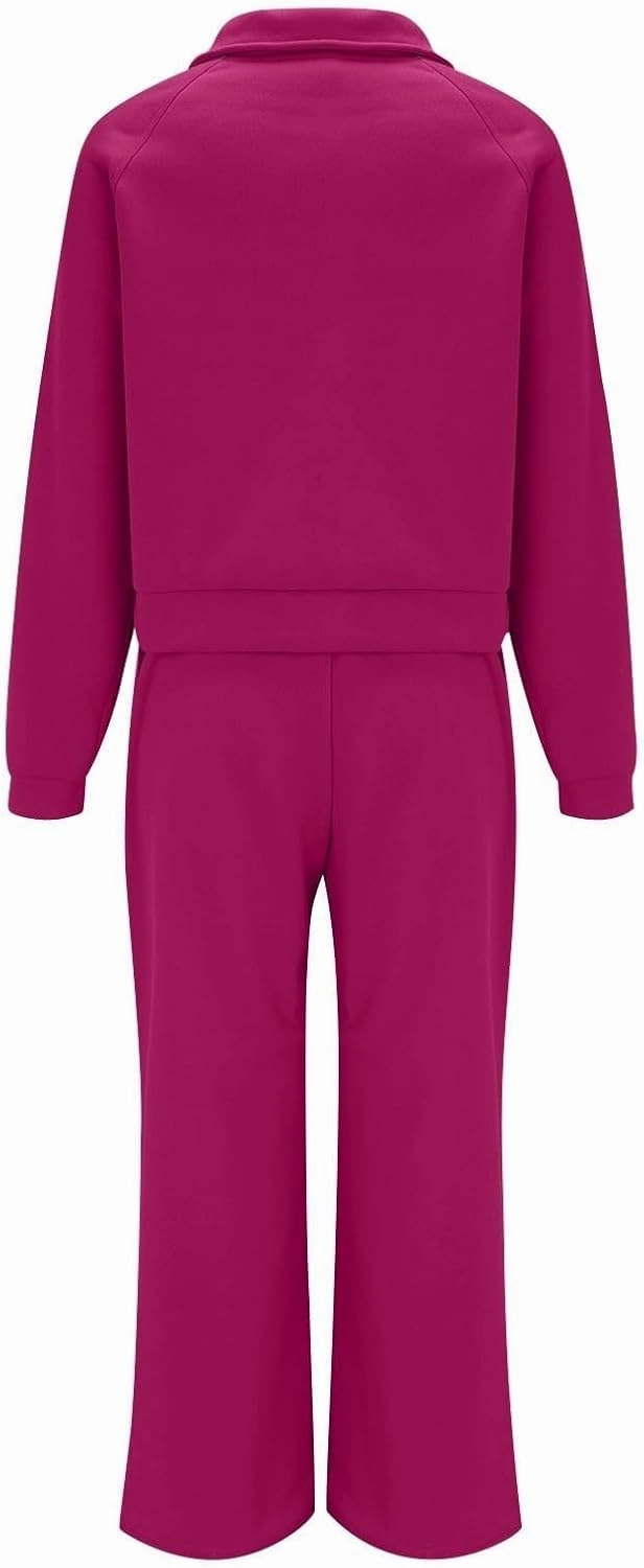 Womens 2 Piece Outfits Daily Solid Color Pants Spring and Autumn Set Lounge Fall Slim and Thin Sweatpants