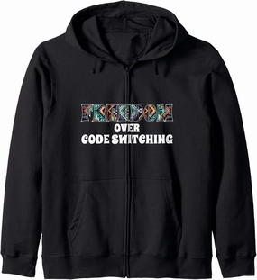 Womens Freedom Over Code Switching Rainbow Western Zip Hoodie