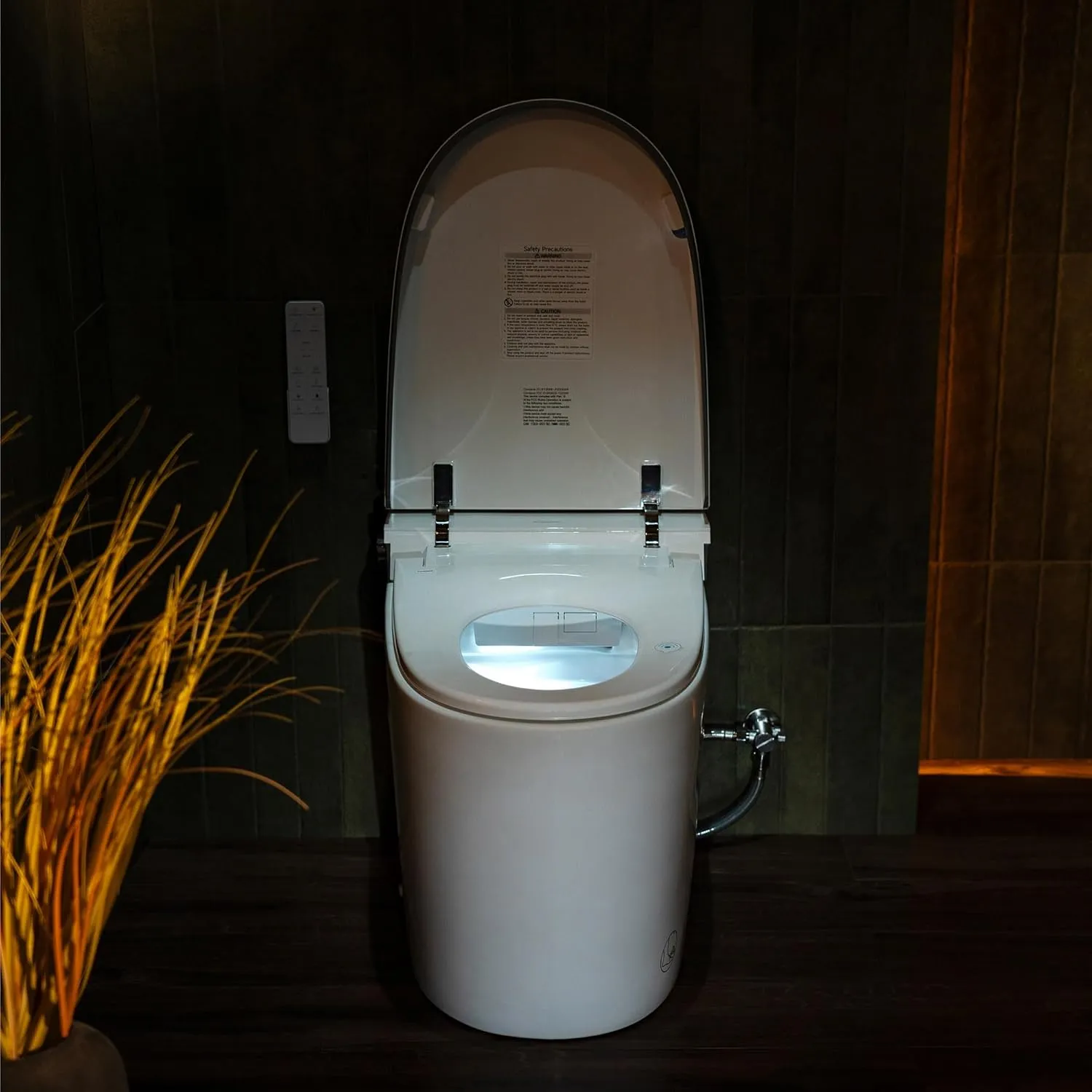 WOODBRIDGE Smart Bidet Toilet with Auto Open/Close,1000 Gram MaP Flush Score,Foam Shield,Foot Sensor,Auto Flush,ADA Chair Height,Blackout Flush,Heated Seat, One Piece Toilet with Tank Build in ,EBT350