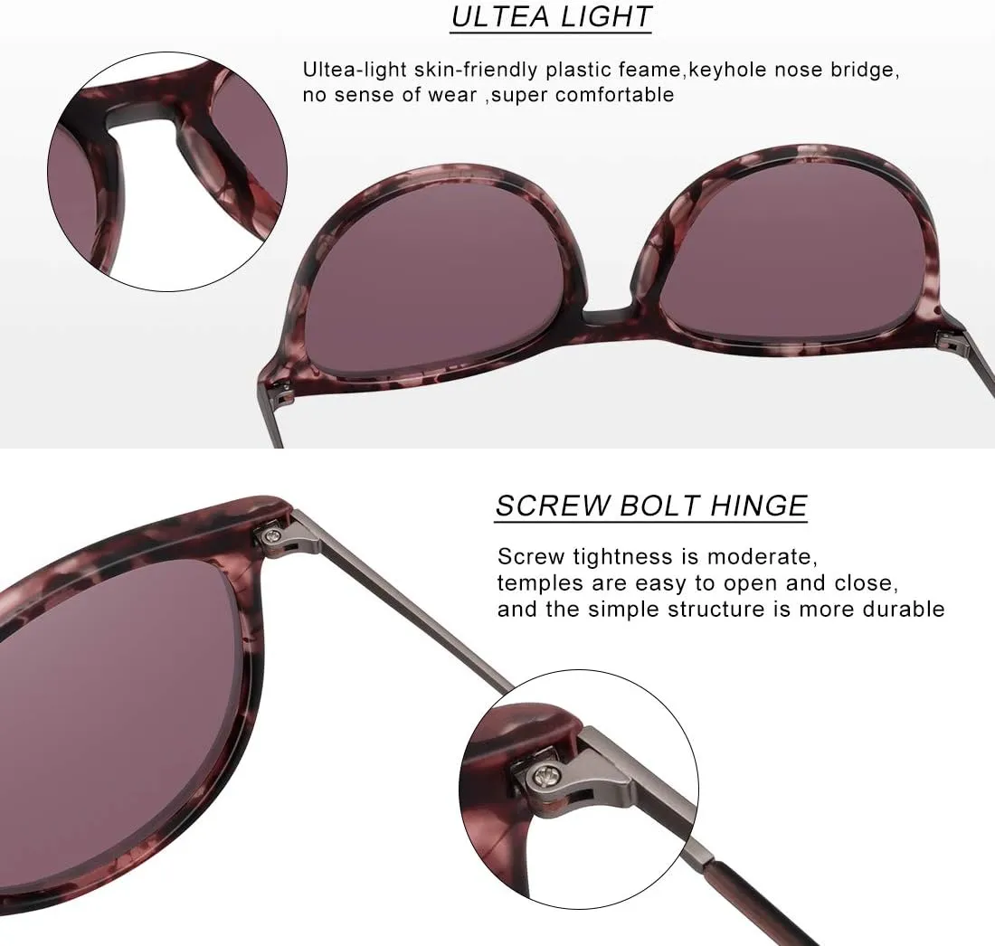 WOWSUN Retro sunglasses womens 2024 trendy round classic glasses