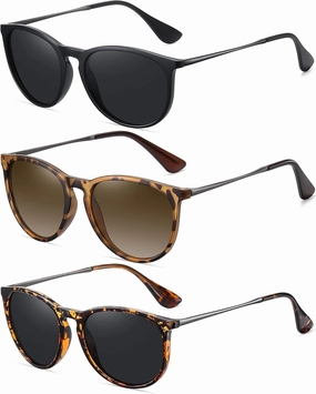 WOWSUN Retro sunglasses womens 2024 trendy round classic glasses