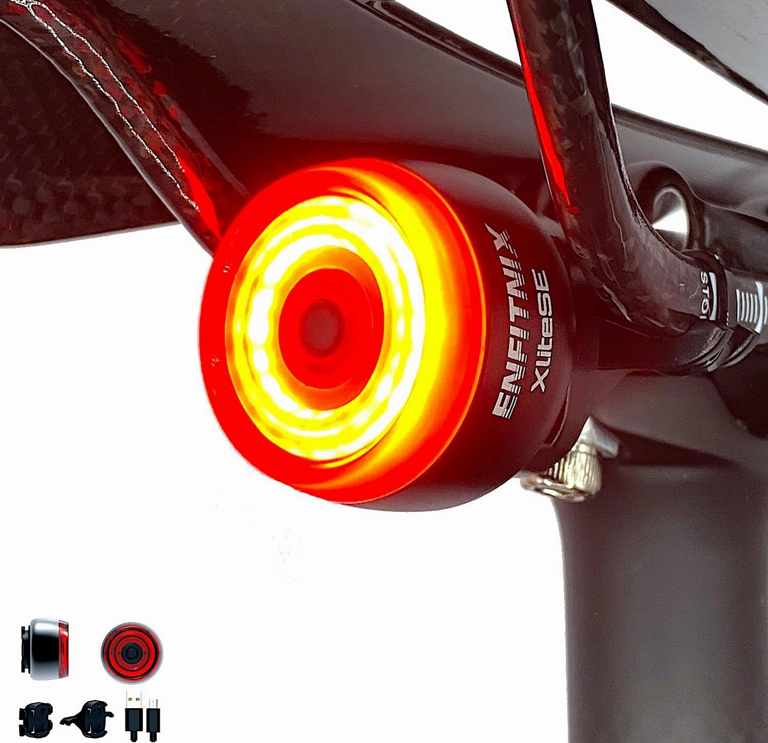 Xlite SE Smart Bike Light, Automatic Brake-Sensing Taillight, Ultra-high Visibility, Auto On/Off, USB-C Rechargeable Ultra-Long Standby, IPX6 Waterproof, 3 Lighting Modes, Lightweight Design.