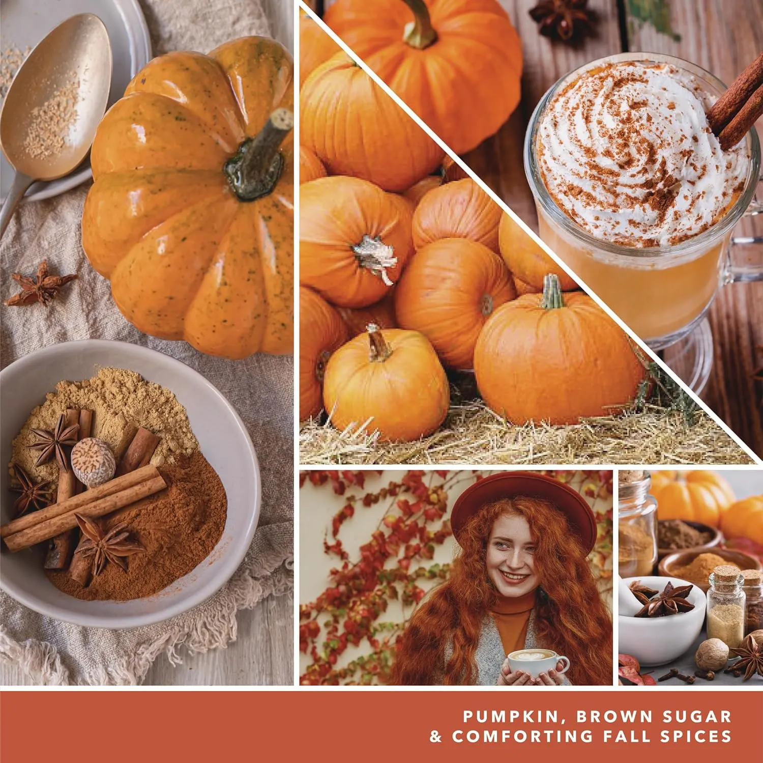 Yankee Candle Darice Candle Spiced Pumpkin Scented, 22oz Single Wick, Over 110 Hours of Burn Time, Perfect Accent for Fall Decor, Classic Large Jar, Peach (Pack of 2)