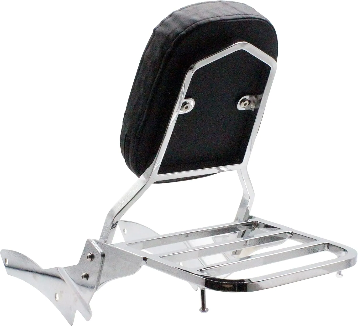 YHMOTO Motorcycle Sissy Bar Backrest with Luggage Rack For Yamaha VStar 650 400 DS650 Classic DS400 V star 1998-2023 (Chrome)