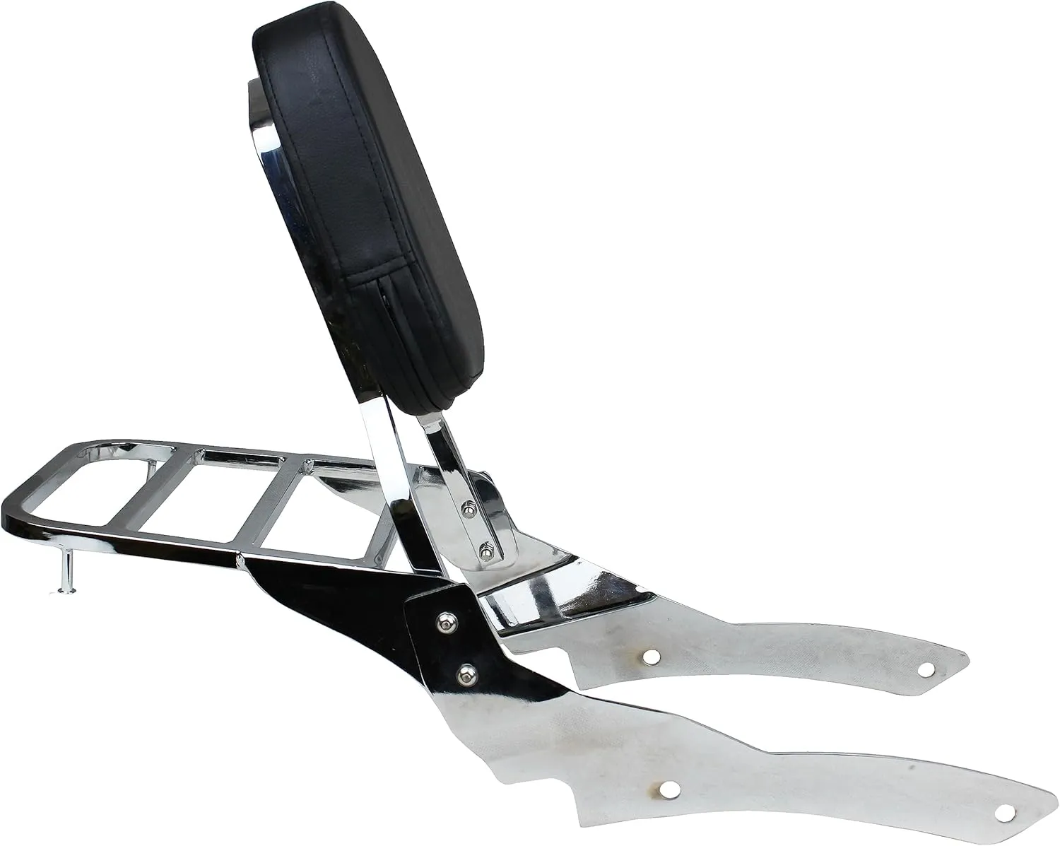 YHMOTO Motorcycle Sissy Bar Backrest with Luggage Rack For Yamaha VStar 650 400 DS650 Classic DS400 V star 1998-2023 (Chrome)