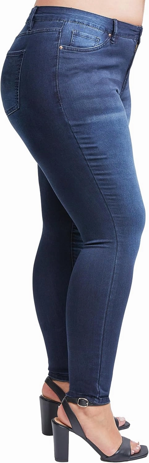 YMI Women's Plus Size Hyperdenim Super Stretchy Skinny Jeans
