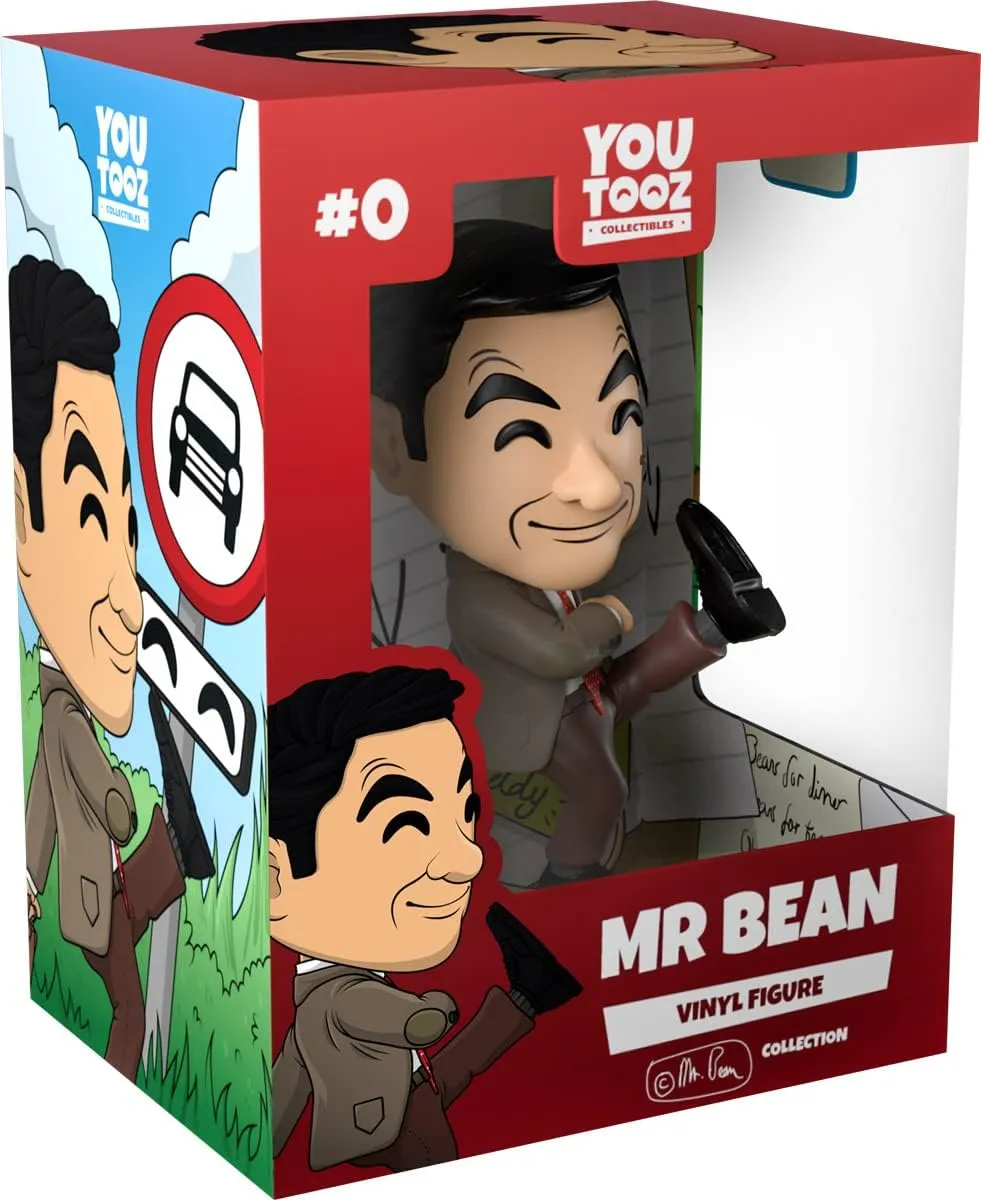 You Tooz Mr Bean 4.7 Inch Vinyl Figure - Classic Corduroy Suit, White, British Comedy Collectible with Teddy