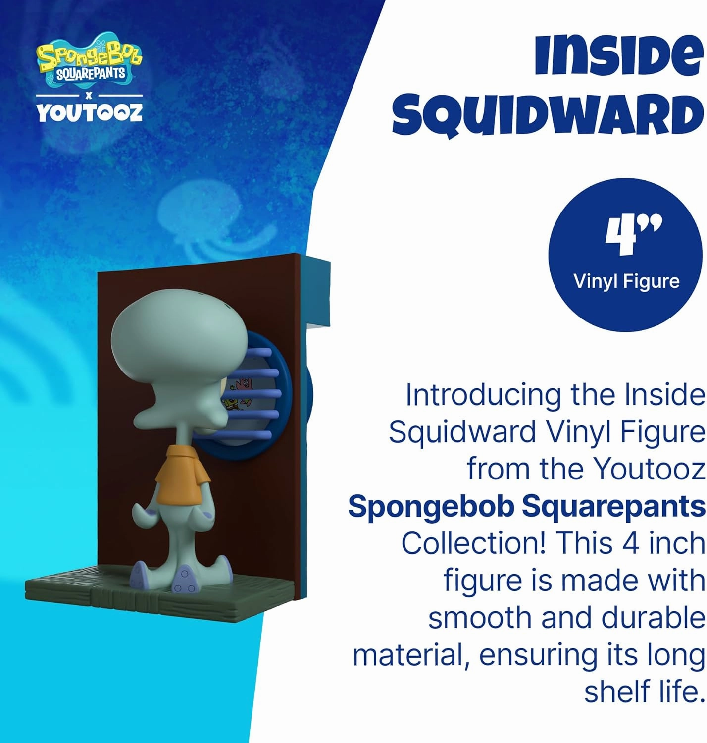 Youtooz Inside Squidward Vinyl Figure 4" Inch, Squidward Collectible Based on Internet Meme Sinking Feeling Vinyl Figure - Youtooz Spongebob Collection Based on TV Cartoon Series