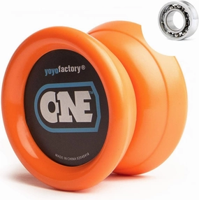YOYO FACTORY ONE Yo Yo – Beginner Professional Yo-Yo for Kids & Adults | Responsive Trick YoYo for Learning, Practice & Fun - Orange