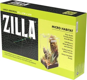 Zilla Micro Habitat Terrariums with Locking Latch Arboreal, Large