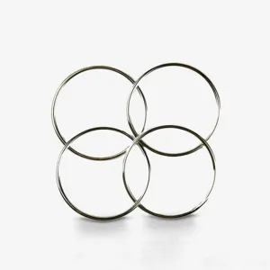 ZQION 4.5" Linking Rings (Set of 4, Chrome) Magic Tricks Magician Close Up Stage Illusions Props Street Magic Gimmicks Classic Toys
