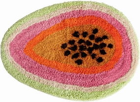 ZSCYD-yingda1992 Passion Fruit Shaped Rug Fruits Bath Mat Area Rug Non-Slip Bathroom Door Soft Cartoon Bathmat for Bedroom Kitchen Home Decor (18.5x25.6in)